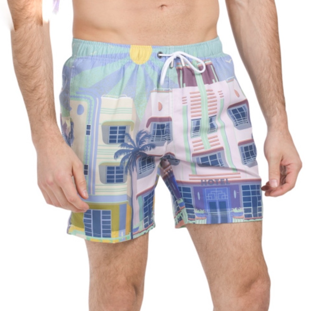 FRANKS South Beach Miami Swim Trunks